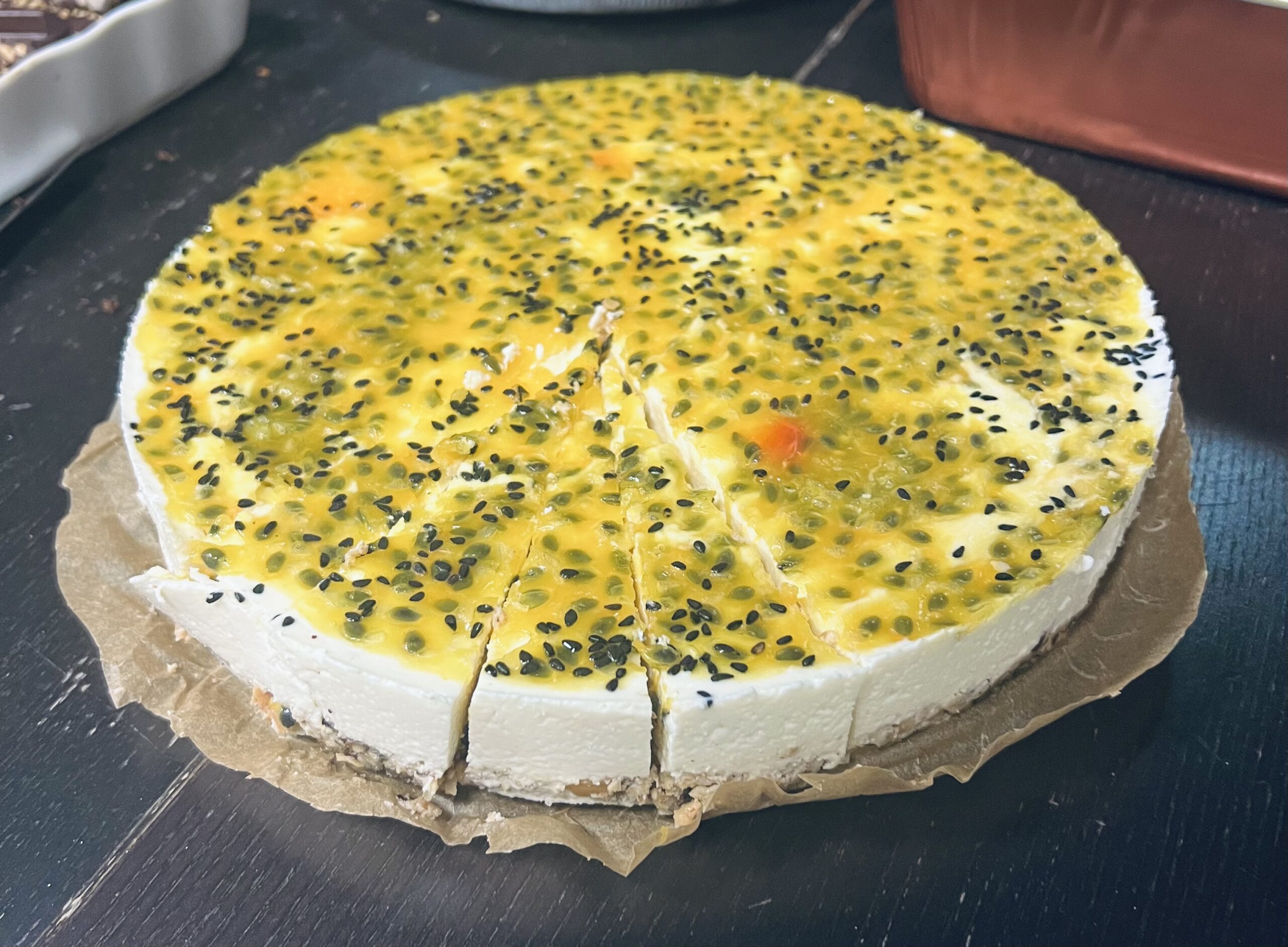 No bake cheesecake met passievrucht - Helle Detavernier